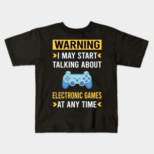 Warning Electronic Game Games Kids T-Shirt